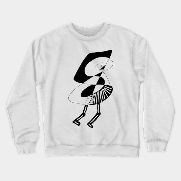 playing the accordion Crewneck Sweatshirt by abagold